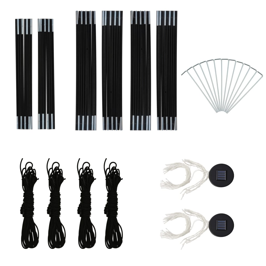 Terepszínű rendezvénysátor led-del/4 oldalfallal 3,6x3,6x2,3 m