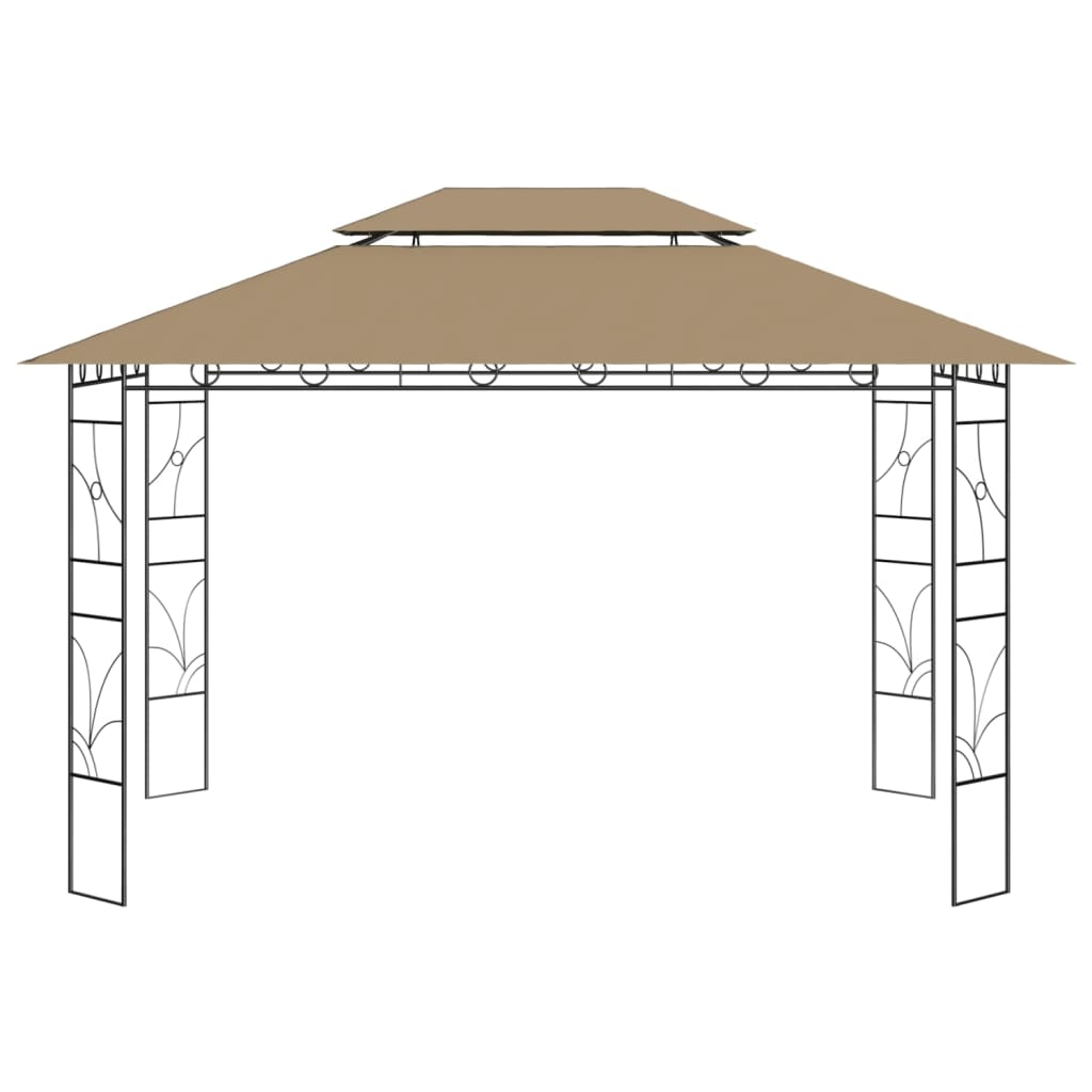 Tópszínű pavilon 4 x 3 x 2,7 m 160 g/m²