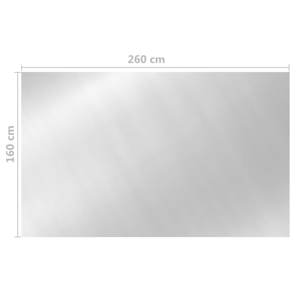 Ezüst polietilén medencetakaró 260 x 160 cm Ezüst polietilén medencetakaró 260 x 160 cm