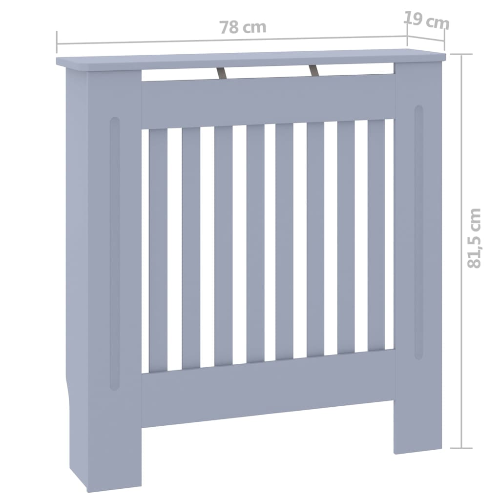 Szürke mdf radiátorburkolat 78 cm
