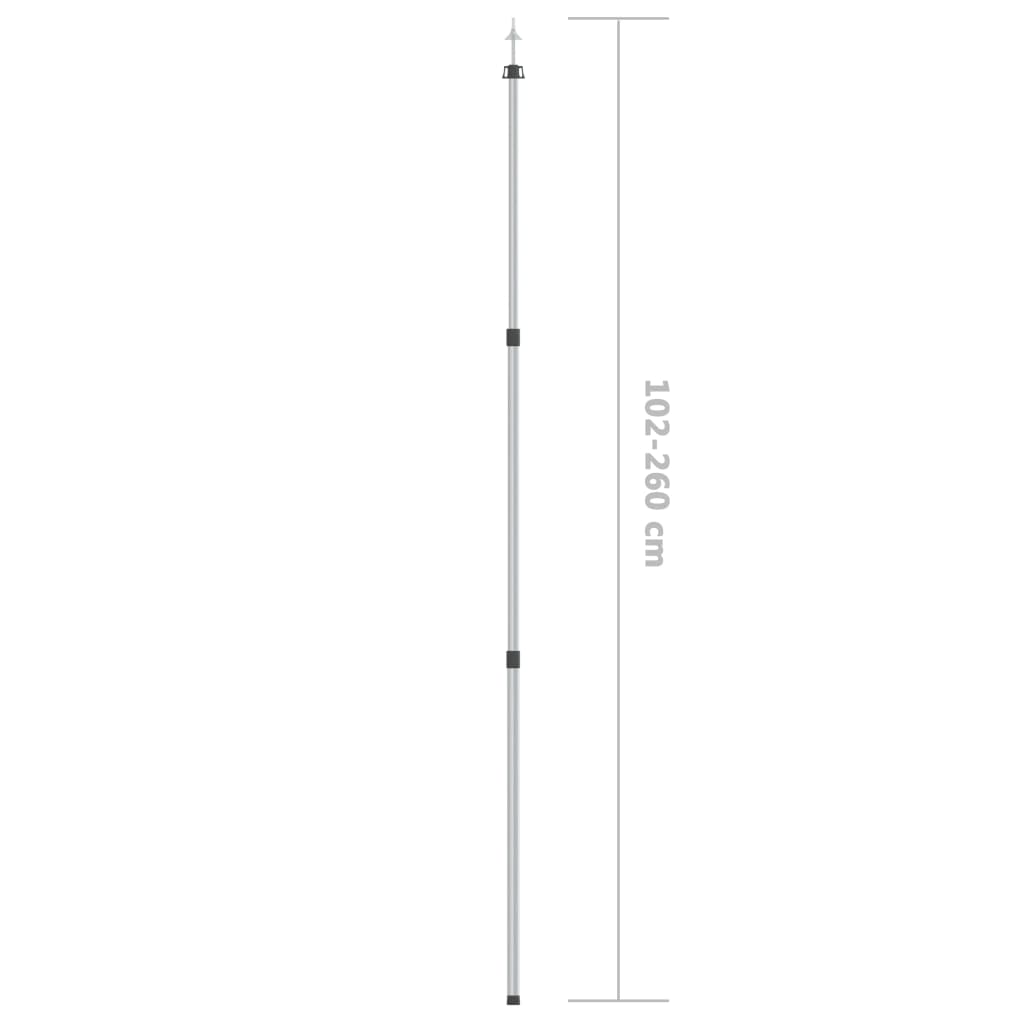 Teleszkópos alumínium ponyvaoszlop 102-260 cm