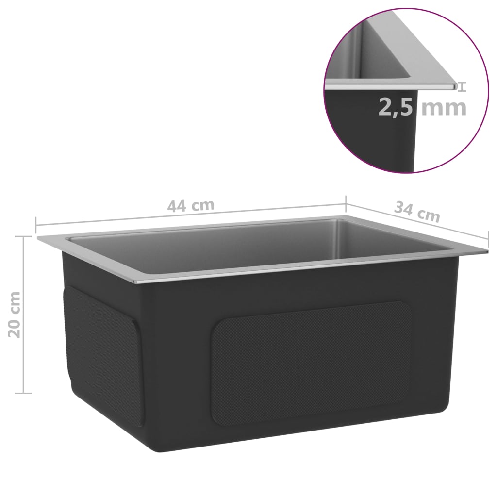 Kézzel készült rozsdamentes acél mosogató