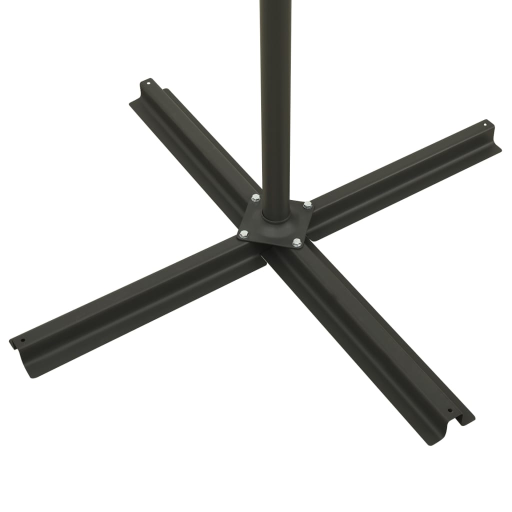Zöld konzolos napernyő rúddal és led-fényekkel 300 cm