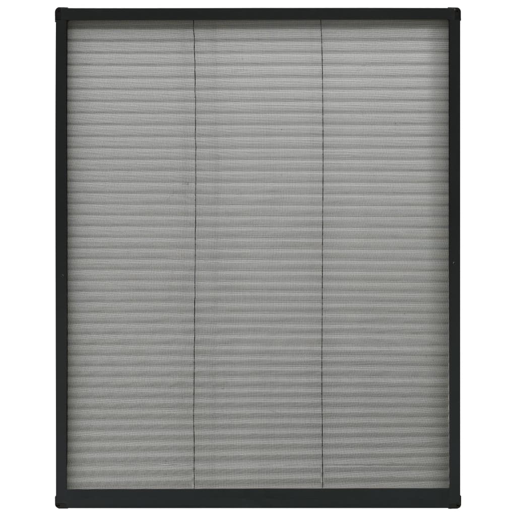 Antracitszürke alumínium pliszé ablakszúnyogháló 80 x 100 cm