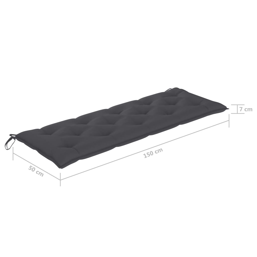 Antracitszürke szövetpárna hintaágyhoz 150 cm Antracitszürke szövetpárna hintaágyhoz 150 cm