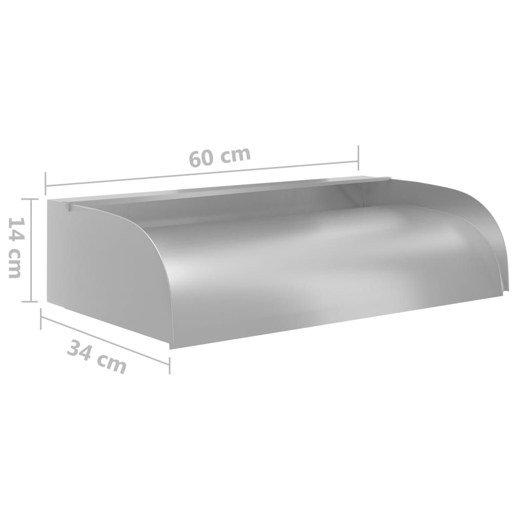 304-es rozsdamentes acél vízesés led-ekkel 60 x 34 x 14 cm 304-es rozsdamentes acél vízesés led-ekkel 60 x 34 x 14 cm