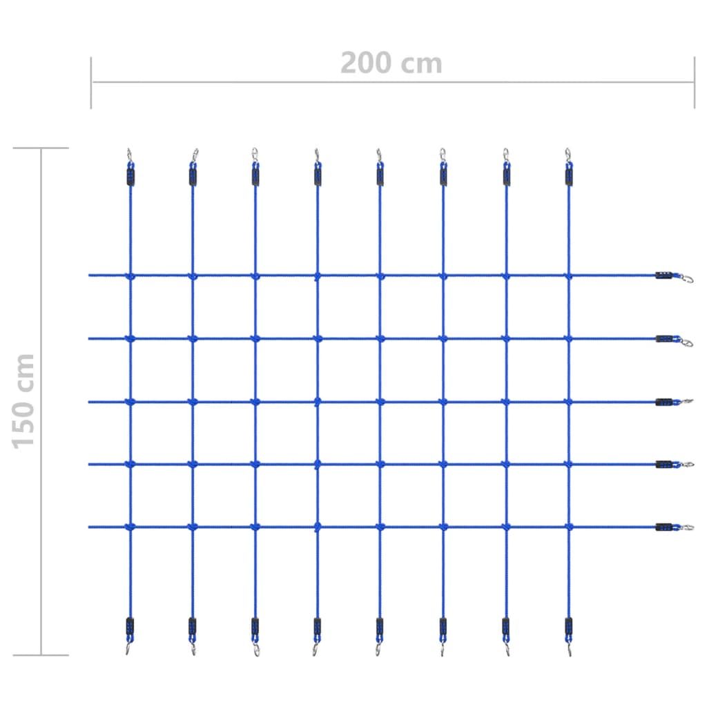 Kék mászóháló 200 x 150 cm Kék mászóháló 200 x 150 cm