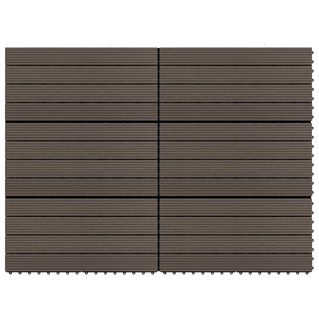 6 db sötétbarna wpc teraszburkoló lap 60 x 30 cm 1,08 m² 6 db sötétbarna wpc teraszburkoló lap 60 x 30 cm 1,08 m²
