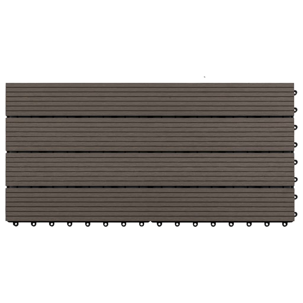 6 db sötétbarna wpc teraszburkoló lap 60 x 30 cm 1,08 m² 6 db sötétbarna wpc teraszburkoló lap 60 x 30 cm 1,08 m²