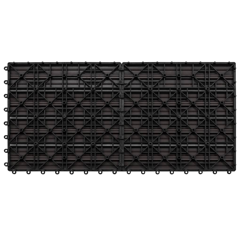 6 db sötétbarna wpc teraszburkoló lap 60 x 30 cm 1,08 m² 6 db sötétbarna wpc teraszburkoló lap 60 x 30 cm 1,08 m²
