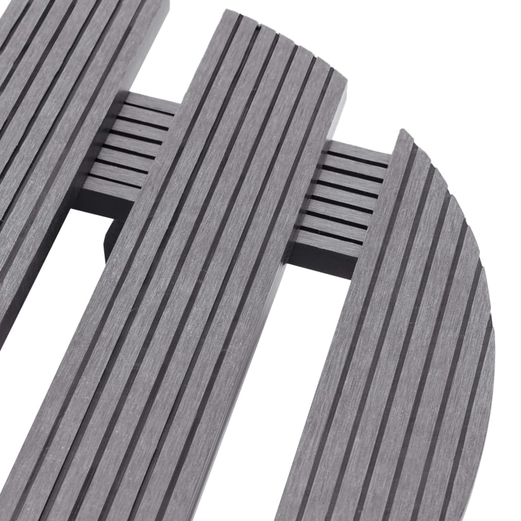 2 db szürke wpc görgős virágtartó ø30 x 7,5 cm