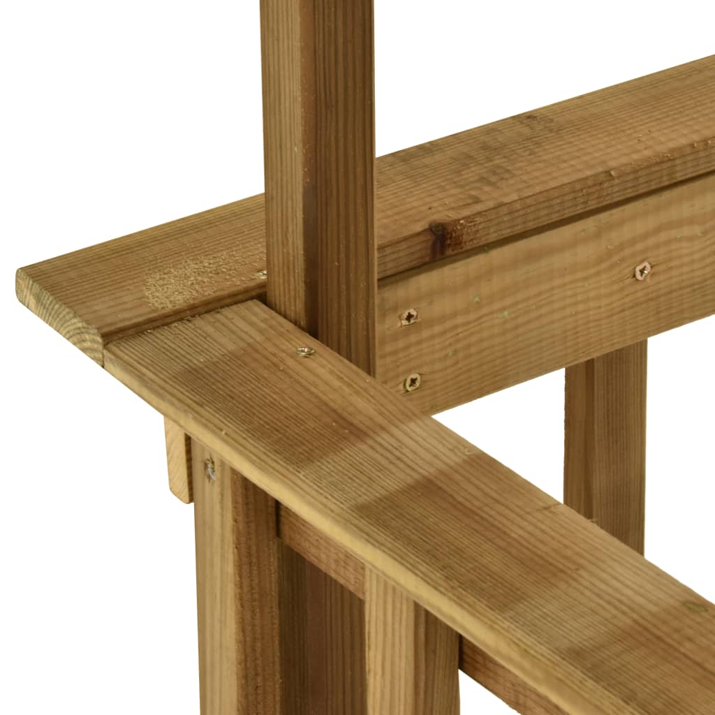 Impregnált fenyőfa grillezőfészer 163,5 x 93 x 210 cm