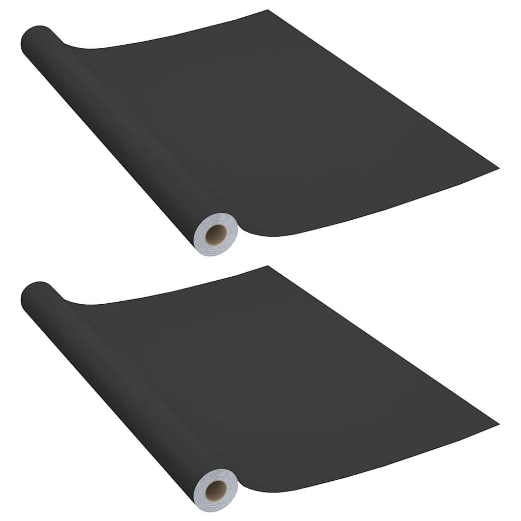 2 db fekete öntapadó pvc ajtófólia 500 x 90 cm