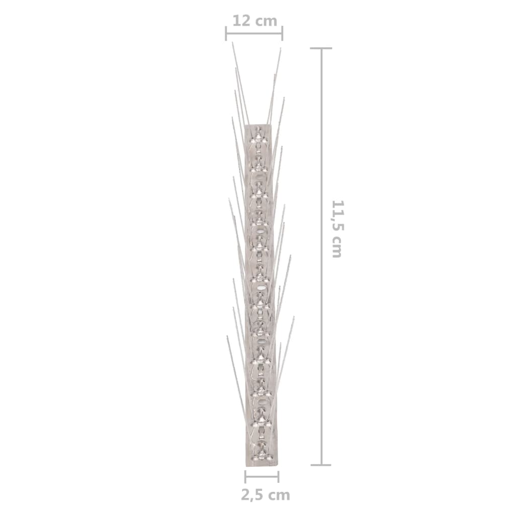 20 db 10 m-es kétsoros rozsdamentes acél madár- és galambtüske