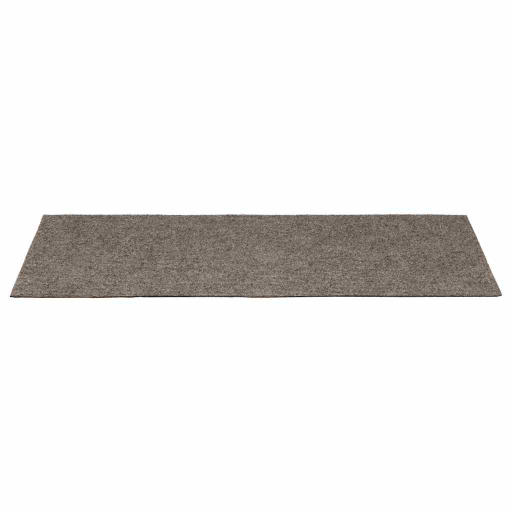 15 db öntapadós lépcsőszőnyeg, 65 x 21 x 4 cm, bézs, téglalap alakú széllel