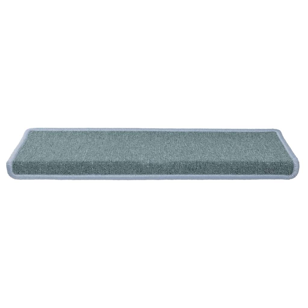 15 db lépcsőszőnyeg 65 x 21 x 4 cm tengerkék téglalap alakú széllel