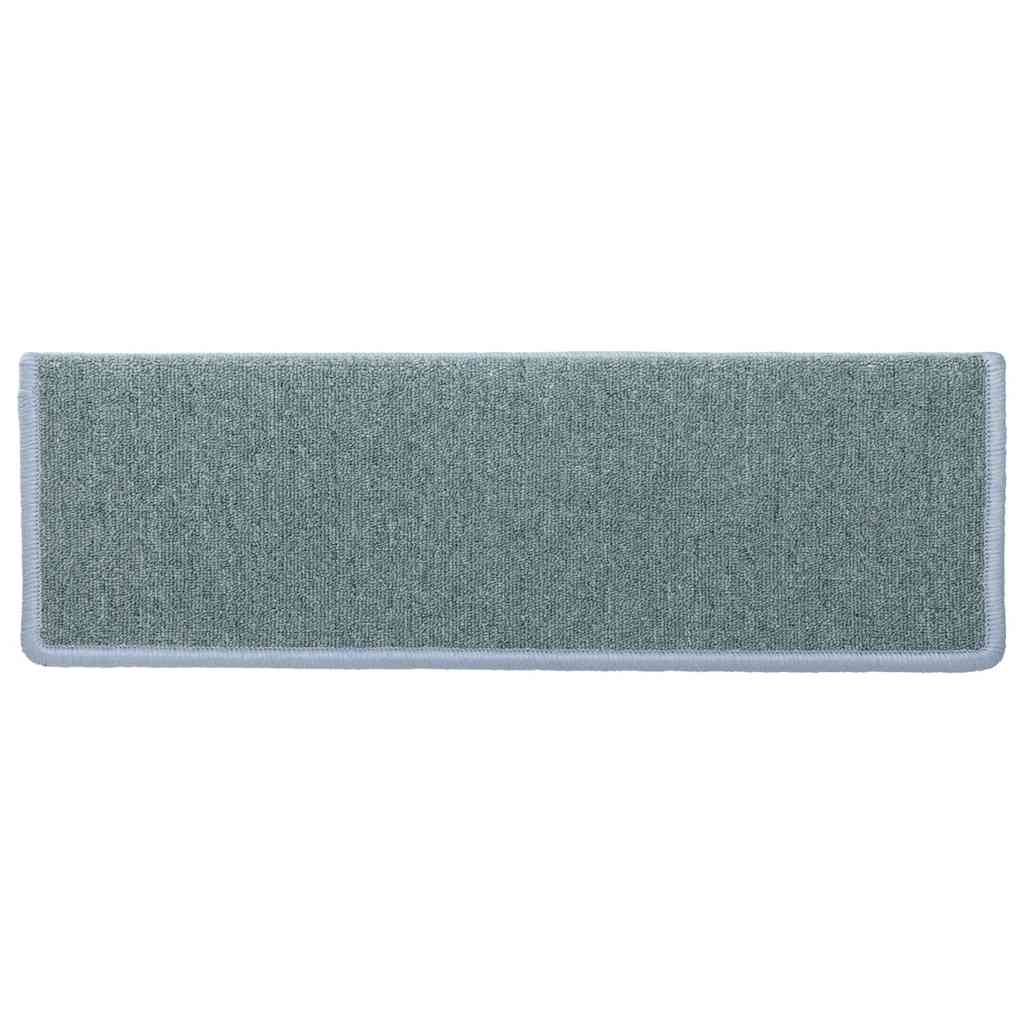 15 db lépcsőszőnyeg 65 x 21 x 4 cm tengerkék téglalap alakú széllel