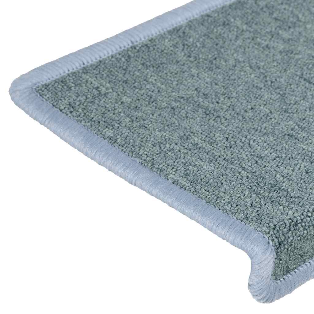 15 db lépcsőszőnyeg 65 x 21 x 4 cm tengerkék téglalap alakú széllel