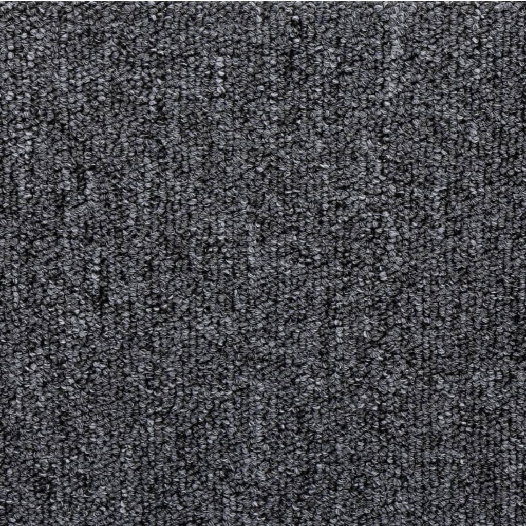 15 db sötétszürke lépcsőszőnyeg, téglalap alakú széllel, 65 x 21 x 4 cm