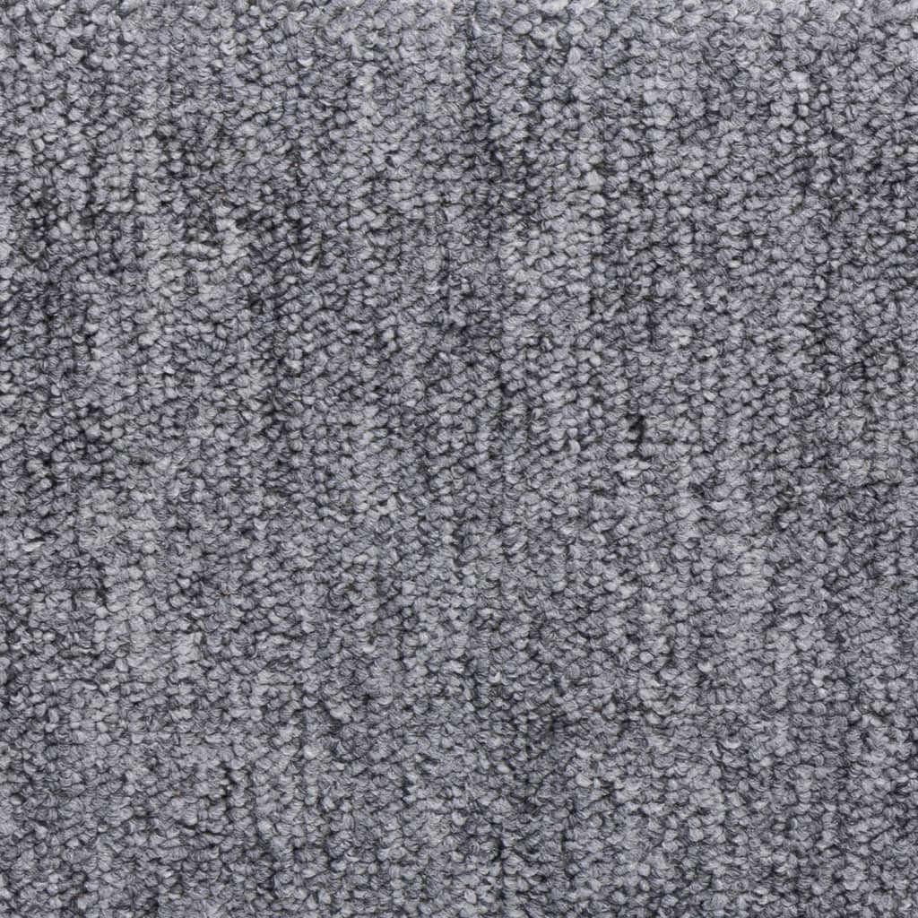 15 db világosszürke lépcsőszőnyeg, téglalap alakú széllel, 65 x 21 x 4 cm