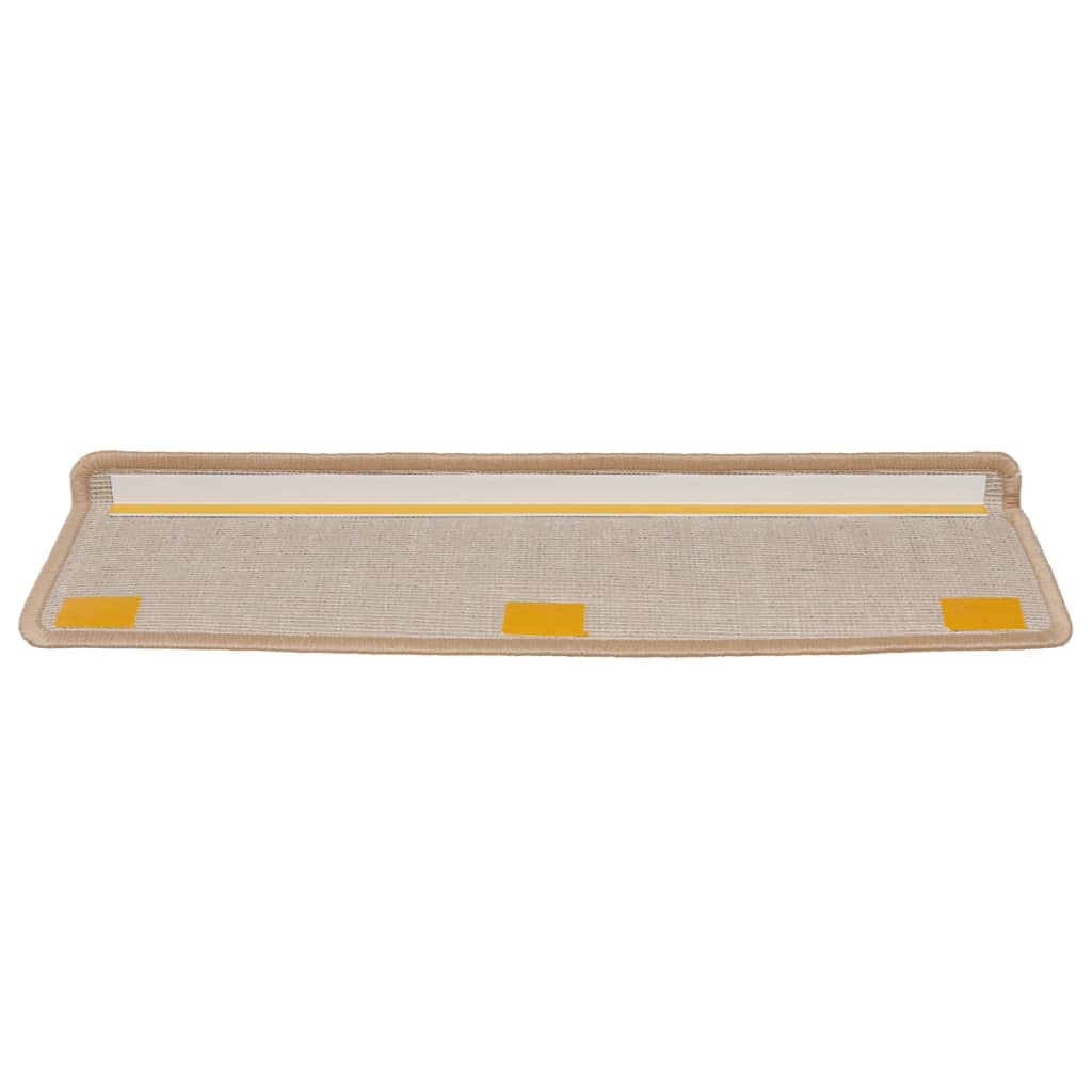 15 db lépcsőszőnyeg 65 x 21 x 4 cm arany téglalap alakú széllel