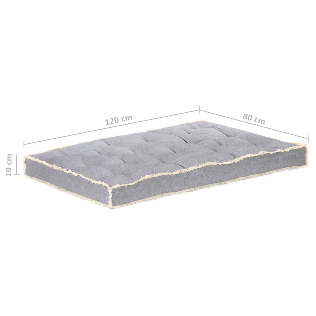 Antracitszürke raklapkanapé-párna 120 x 80 x 10 cm Antracitszürke raklapkanapé-párna 120 x 80 x 10 cm