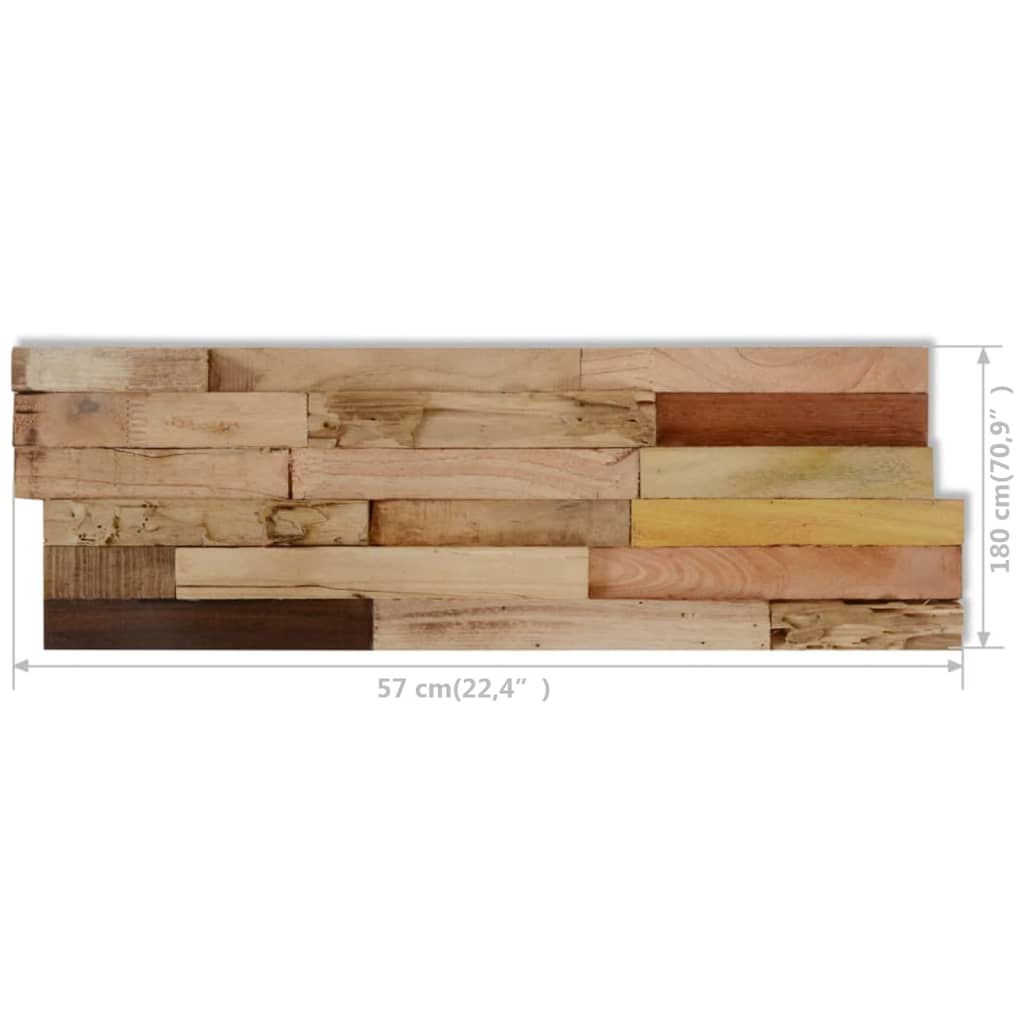 10 db újrahasznosított tíkfa falburkoló panel 1,03 m² 10 db újrahasznosított tíkfa falburkoló panel 1,03 m²