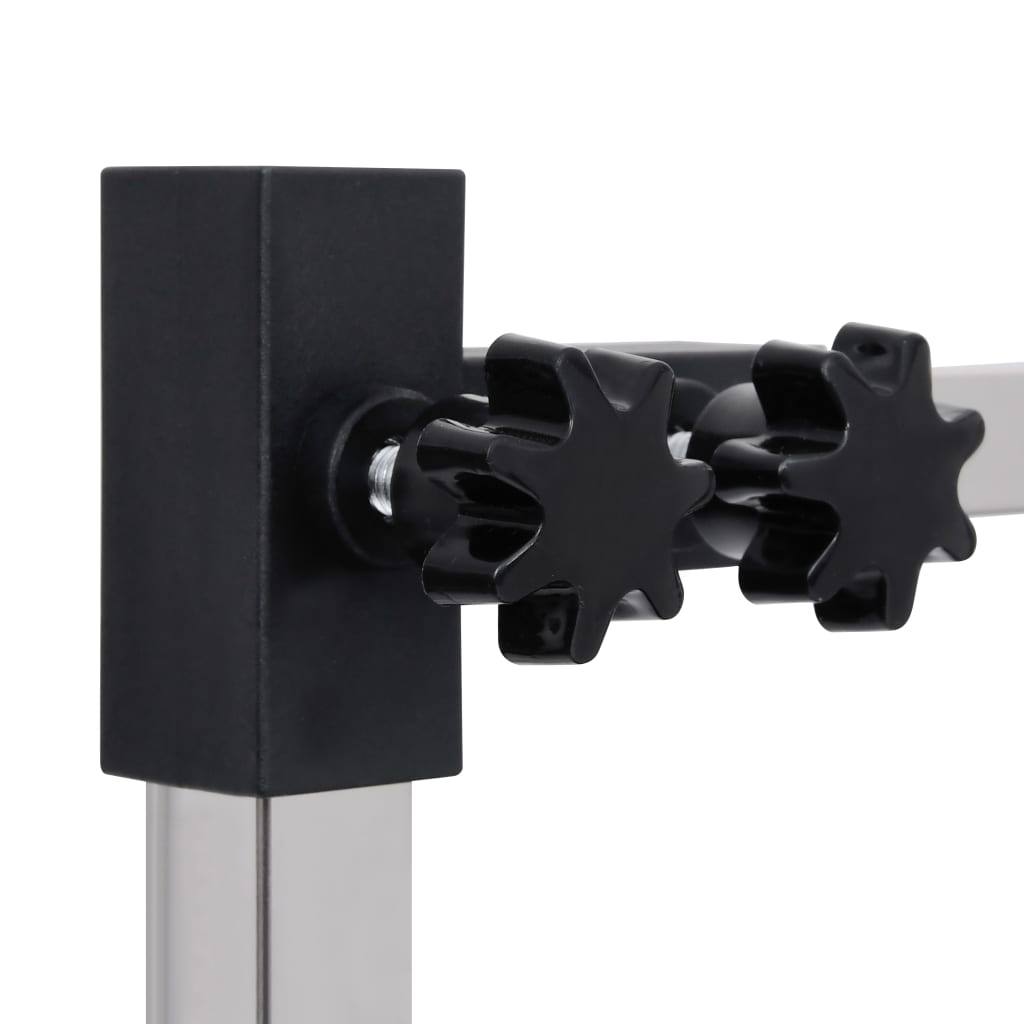 Állítható kutyakozmetikai asztal 2 hurokkal és kosárral