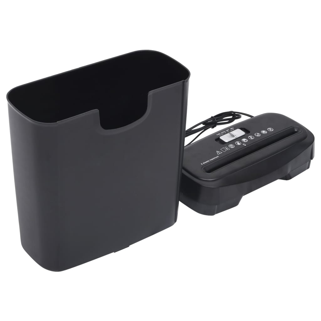 Fekete 6 lapos iratmegsemmísítő