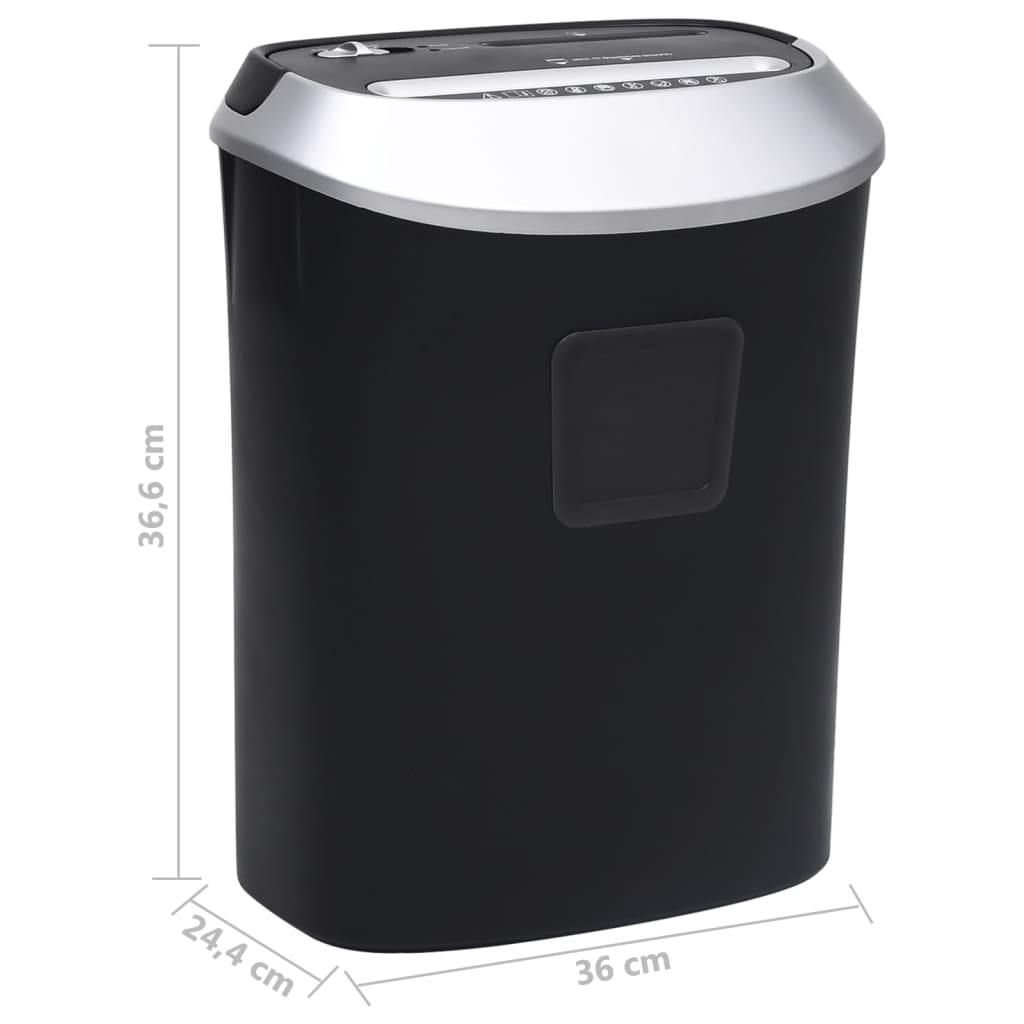 Fekete 10 lapos iratmegsemmísítő