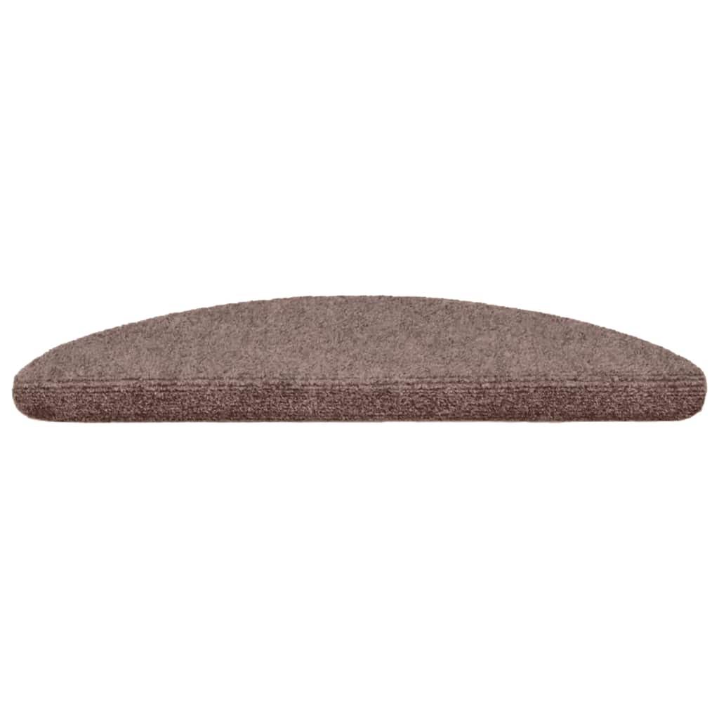 5 db öntapadós lépcsőszőnyeg 56 x 17 x 3 cm világosbarna félkör alakú