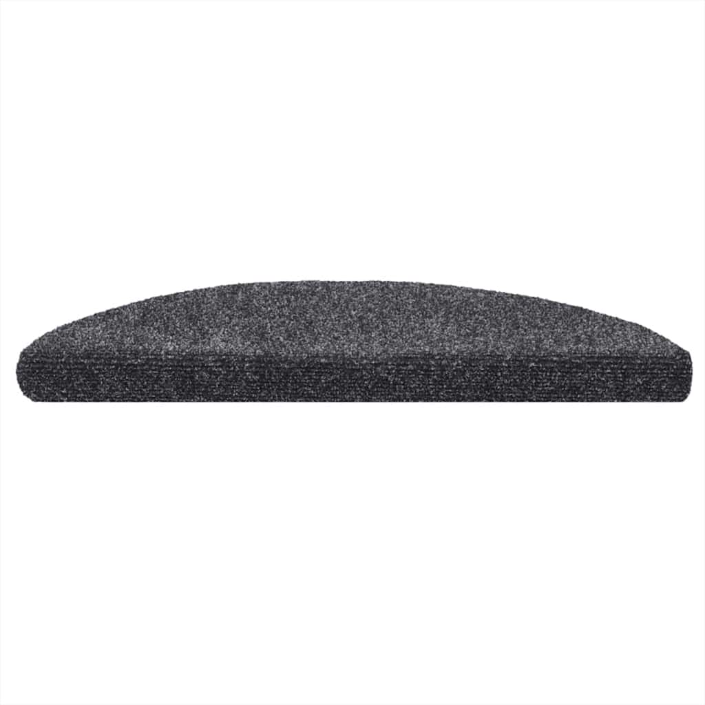 5 db öntapadós lépcsőszőnyeg 56 x 17 x 3 cm sötétszürke félkör alakú