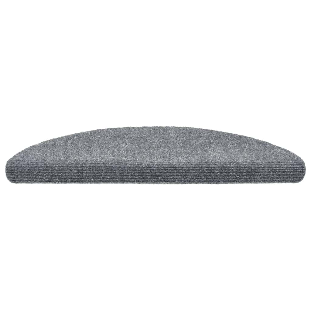 5 db öntapadós lépcsőszőnyeg 56 x 17 x 3 cm világosszürke félkör alakú