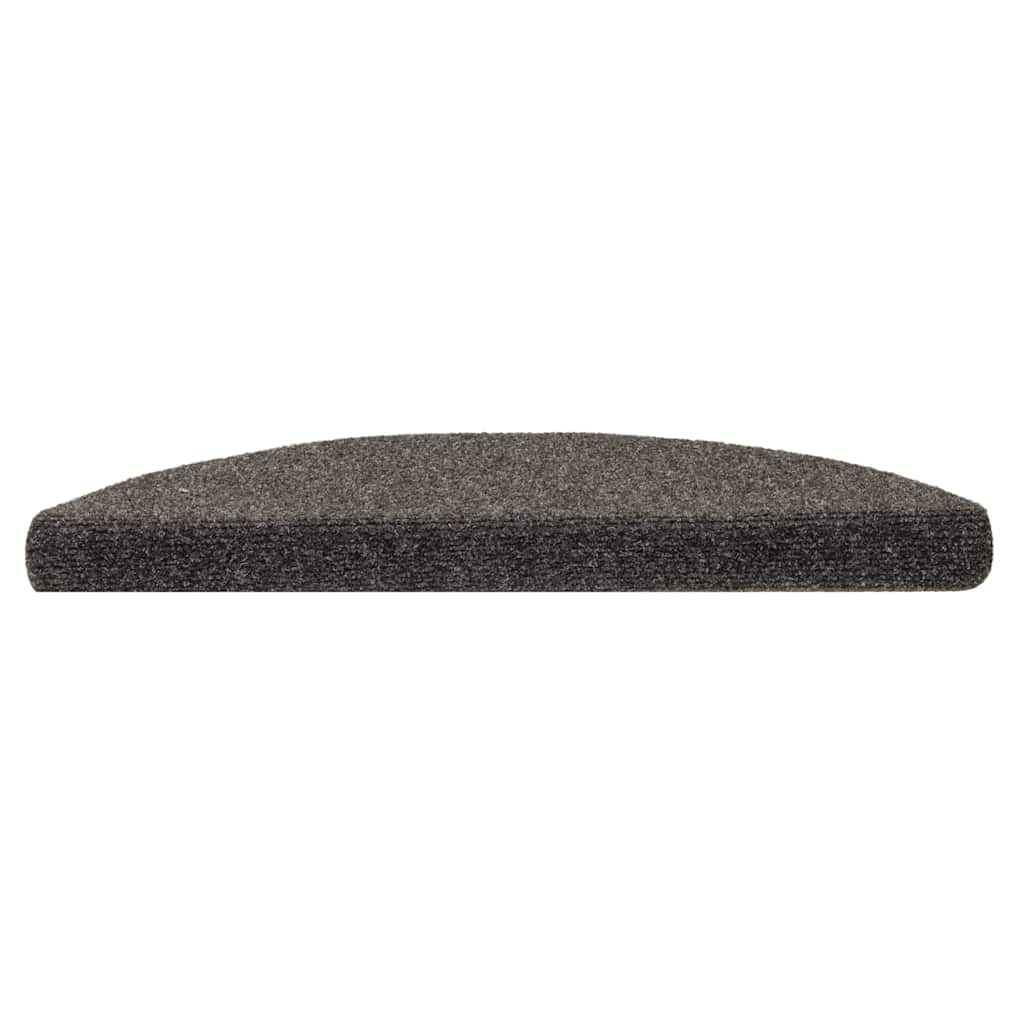 10 db öntapadós lépcsőszőnyeg 56 x 17 x 3 cm antracit félkör alakú