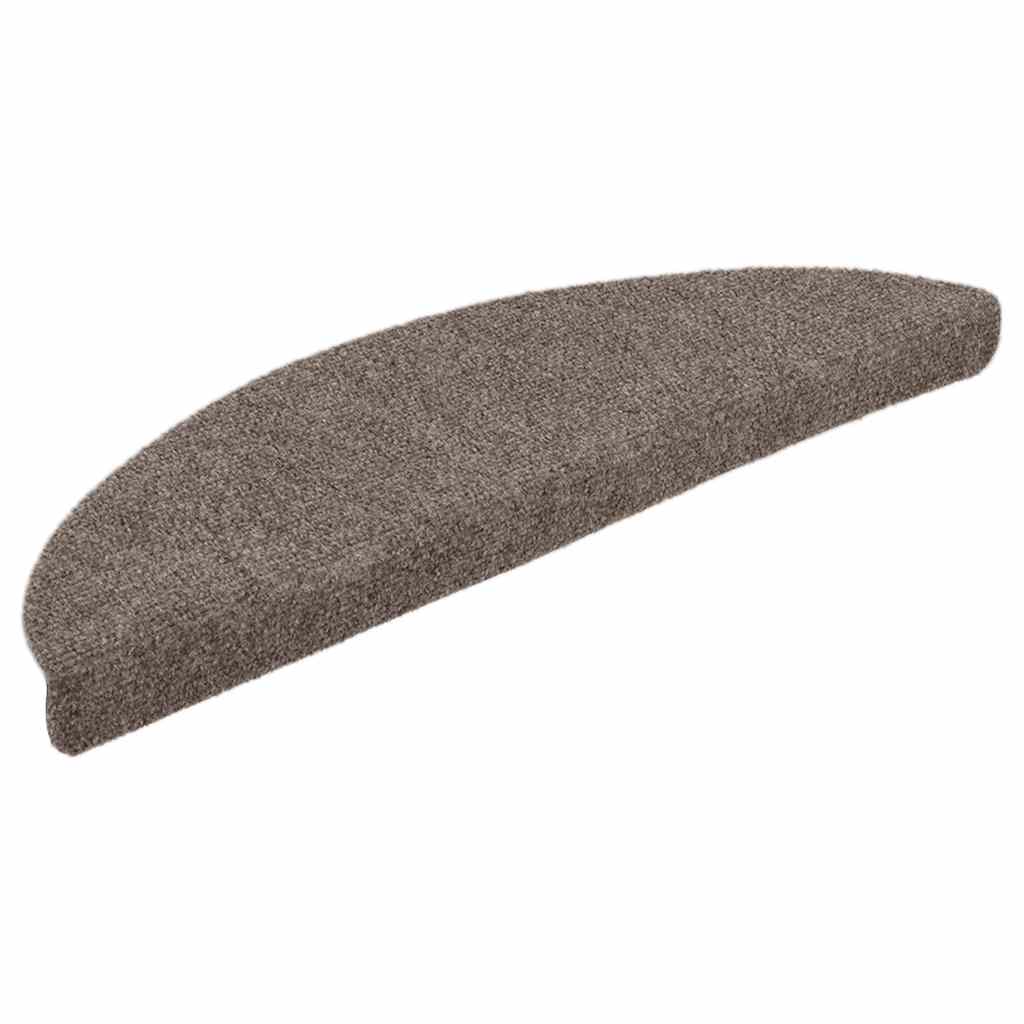 10 db öntapadós lépcsőszőnyeg 56 x 17 x 3 cm bézs félkör alakú
