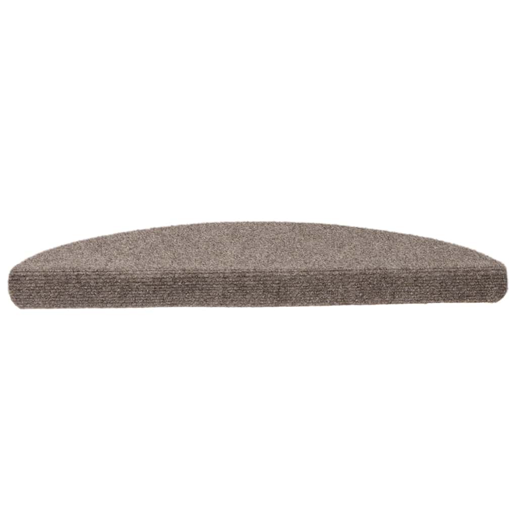 10 db öntapadós lépcsőszőnyeg 56 x 17 x 3 cm bézs félkör alakú