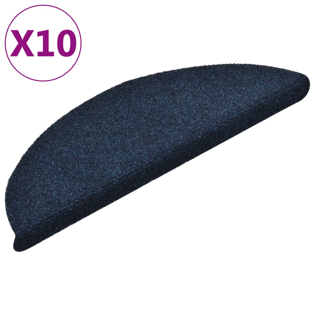 10 db kék tűlyukasztott öntapadó lépcsőszőnyeg 56 x 17 x 3 cm