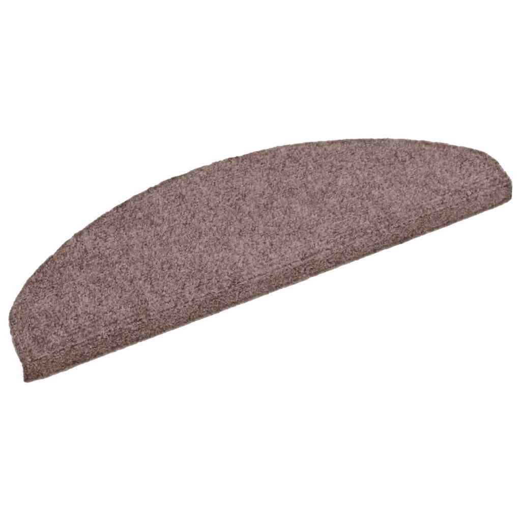 5 db öntapadós lépcsőszőnyeg 65 x 21 x 4 cm világosbarna félkör alakú nagy