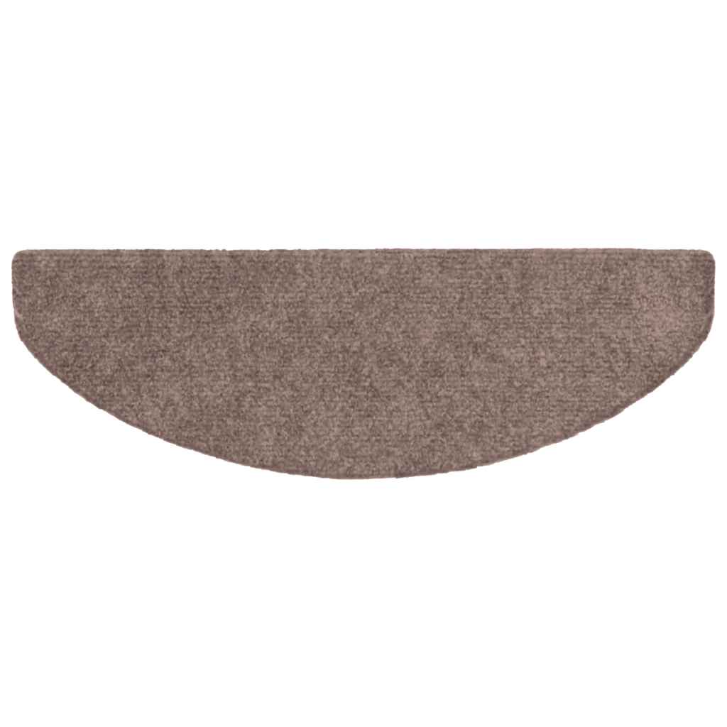5 db öntapadós lépcsőszőnyeg 65 x 21 x 4 cm világosbarna félkör alakú nagy
