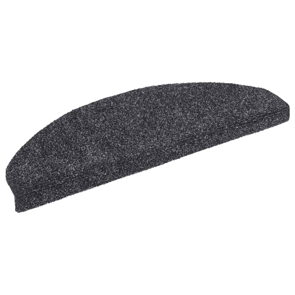 5 db öntapadós lépcsőszőnyeg 65 x 21 x 4 cm sötétszürke félkör alakú nagy