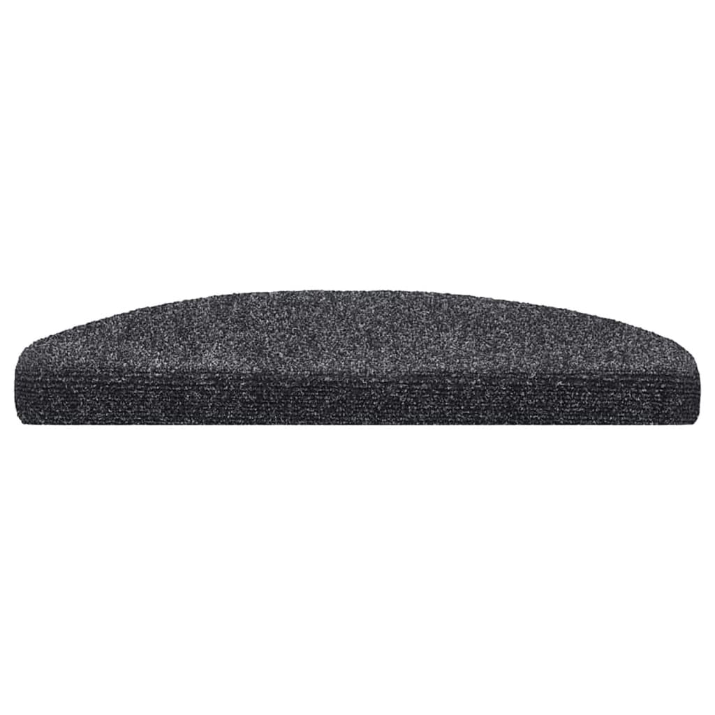 5 db öntapadós lépcsőszőnyeg 65 x 21 x 4 cm sötétszürke félkör alakú nagy