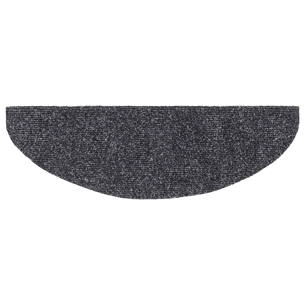 5 db öntapadós lépcsőszőnyeg 65 x 21 x 4 cm sötétszürke félkör alakú nagy