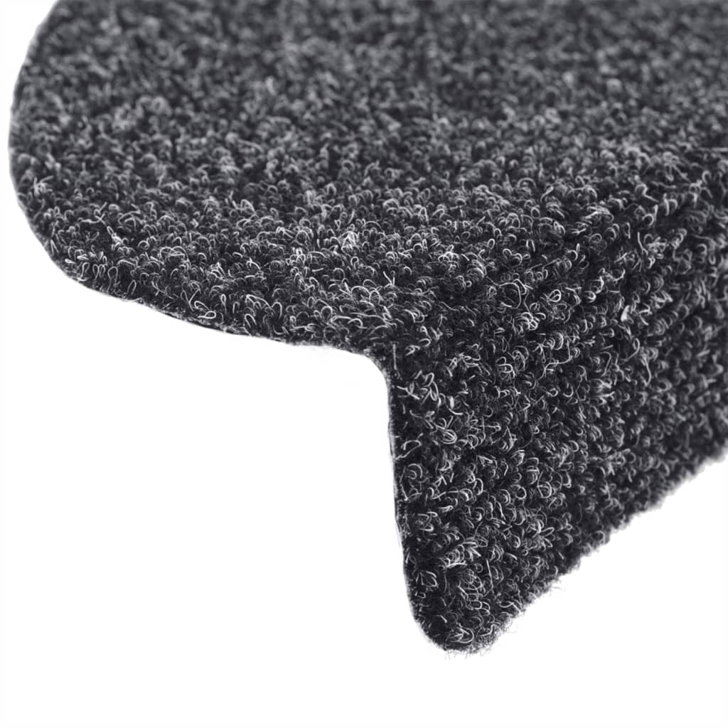 5 db öntapadós lépcsőszőnyeg 65 x 21 x 4 cm sötétszürke félkör alakú nagy