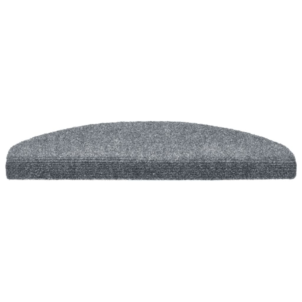 5 db öntapadós lépcsőszőnyeg 65 x 21 x 4 cm világosszürke félkör alakú nagy