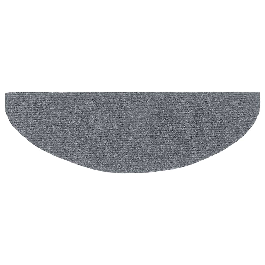 5 db öntapadós lépcsőszőnyeg 65 x 21 x 4 cm világosszürke félkör alakú nagy