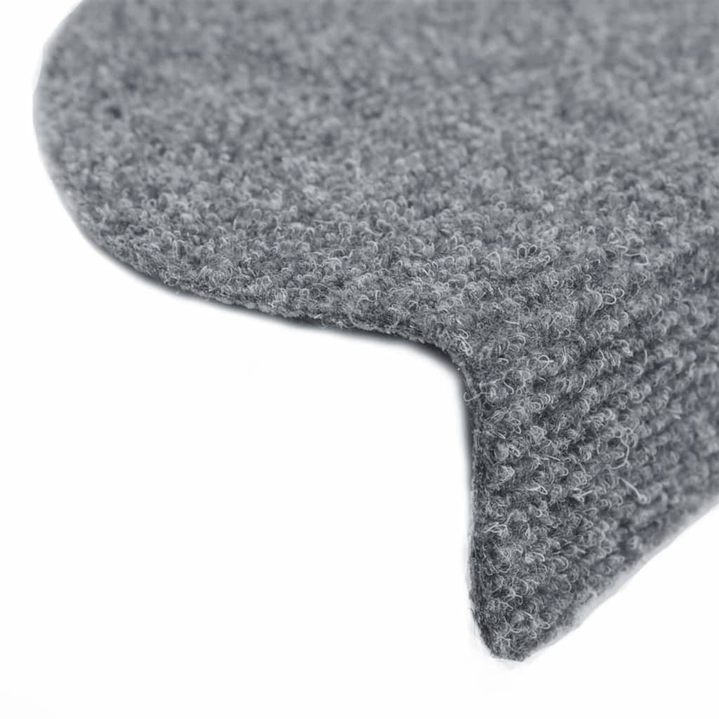 5 db öntapadós lépcsőszőnyeg 65 x 21 x 4 cm világosszürke félkör alakú nagy