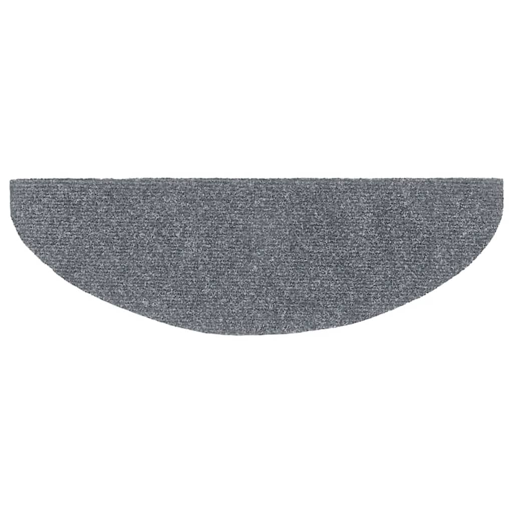 10 db öntapadós lépcsőszőnyeg 65 x 21 x 4 cm világosszürke félkör alakú nagy