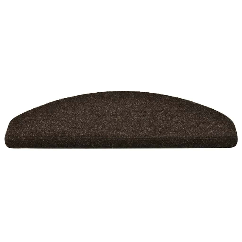 5 db öntapadós lépcsőszőnyeg 65 x 21 x 4 cm sötétbarna félkör alakú nagy