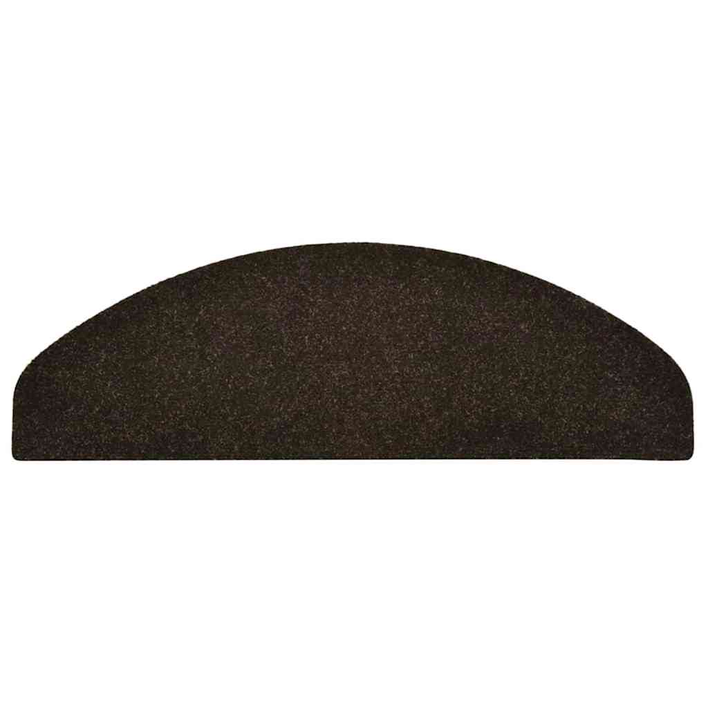 5 db öntapadós lépcsőszőnyeg 65 x 21 x 4 cm sötétbarna félkör alakú nagy