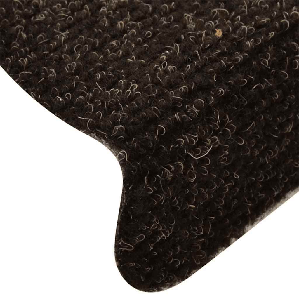 5 db öntapadós lépcsőszőnyeg 65 x 21 x 4 cm sötétbarna félkör alakú nagy